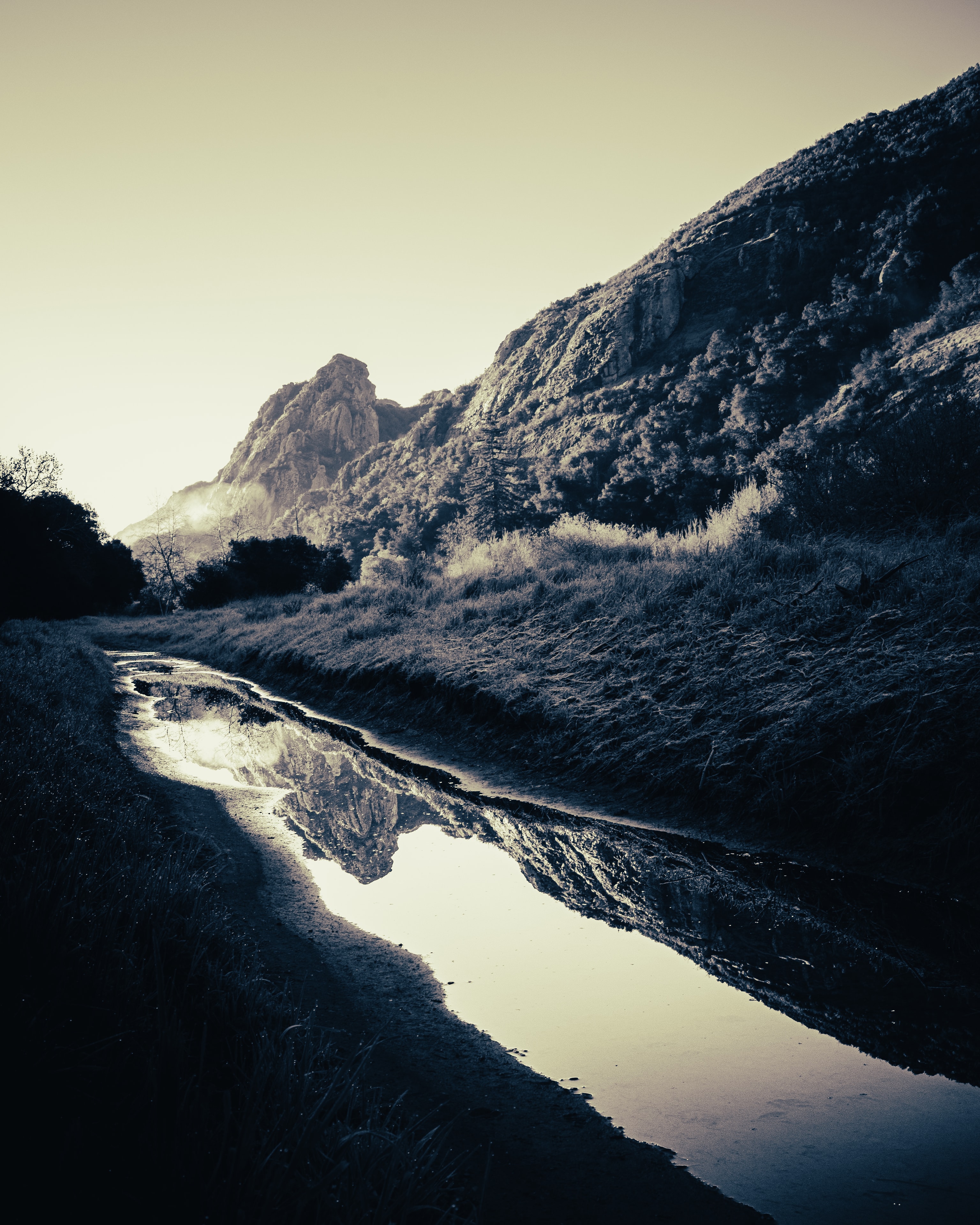 Lake reflection at sunrise